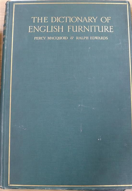 Macquoid, Percy - The Dictionary of English Furniture, 3 vols, folio,